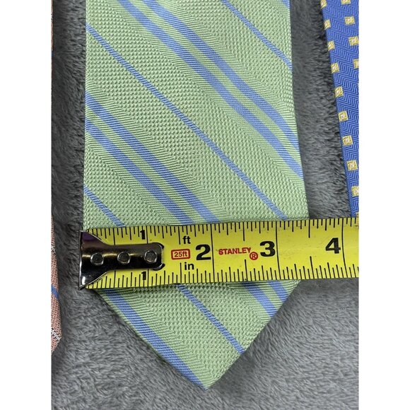 Brooks Brother Men’s Multi Lot Silk Ties USA Made Green Blue Pink Stripes & Dot - Picture 8 of 13